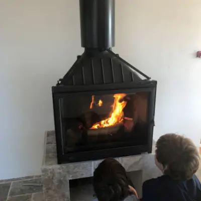 Kids with Wood Burning Fireplace | Woodpecker