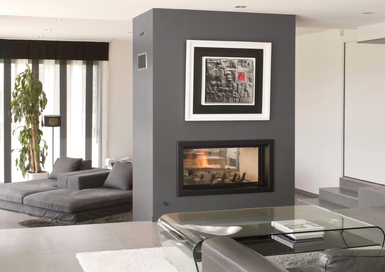 Axis H1600 Double Sided Wood Fireplace - Woodpecker Heating, Cooling, Fireplaces & BBQ's